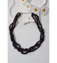 SERTİFİKALI GRANAT, GARNET, LAL KIRIKTAŞ DOĞALTAŞ KOLYE ( 3 SIRA )