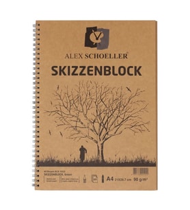 Alex Schoeller Kraft Eskiz Blok A4 Yandan Spiralli 90 gr. 60 yp. 
