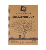 Alex Schoeller Kraft Eskiz Blok A4 Yandan Spiralli 90 gr. 60 yp. 