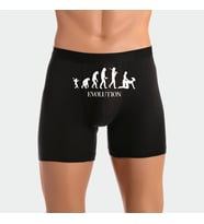 Evolotion Evrim Baskılı Erkek Man Boxer Hediye Boxer (Siyah)
