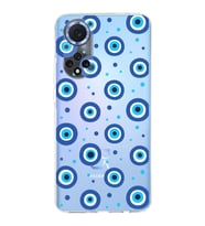 PrintiFy Huawei Nova 9 ile Uyumlu Nazar Boncuğu 1 Baskılı Kamera Korumalı Şeffaf Silikon Kılıf