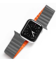 DUX DUCIS Apple Watch 42/44/45MM için Manyetik Zincir Versiyon PU Deri Kayış Kord - HEP-2500-929