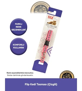 Flip Kedi Tasması Çizgili