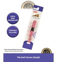 Flip Kedi Tasması Çizgili