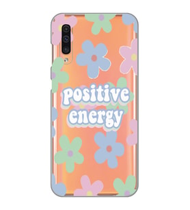 Samsung Galaxy A70 Uyumlu Positive Energy Tasarımlı Şeffaf Telefon Kılıfı