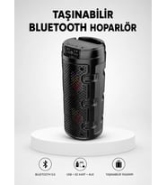Bluetooth 5.0 Kablosuz Hoparlör Çift Sürücülü Yüksek Ses Kalitesi Kompakt Tasarım