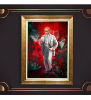 Altın Varaklı Çerçeveli Paspartulu Atatürk Tablo z4656 (Gold)