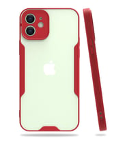 Newface Apple iPhone 12 Kılıf Platin Silikon - Kırmızı