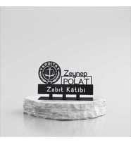 Zabıt Katibi Metal İsimlik - Kişiye Özel İsimlik - İsme Özel Metal İsimlik - Katip İsimlik