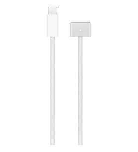 SChitec USB-C MagSafe 3 Şarj Kablos Örgülü 2 Metre MacBook Air Pro Uyumlu Gümüş