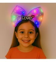 Led Işıklı Love Yazılı Mor Fiyonk Taç – Kız Çocuk Parti Tacı