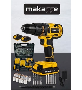 Pro Seri 144 Vf 5 Ah Metal Şanzıman Çift Akülü Şarjlı Darbeli Matkap