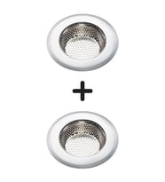 2 Adet Büyük Boy Paslanmaz Çelik Lavabo Süzgeci 11,5 cm MIT1357
