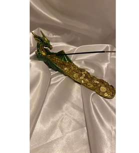 Ejderha Dragon Para Bereket Çubuk Tütsülük (Sarı-Yeşil)