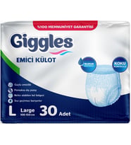 Giggles Hasta Bezi Yetişkin Emici Külot L-Büyük 30 Adet Tekli Pk