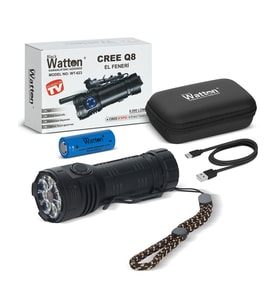 Watton WT-623 Cree Q8- Xpg 8+1 7 Mod Aydınlatma Led Şarjlı El Feneri