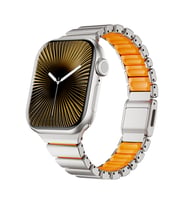 Lexroo Watch 10 42mm KRD-149 Metal Silikon Kordon - Gümüş-Turuncu