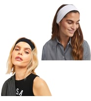 2' Li Spor Saç Bantları - Elastik Kaymaz İnce Saç Ter Kafa Bandı Bandana, Kadın & Erkek Koşu Fitness Yoga Pilates Makyaj Yüz Yıkama Atletik Egzersiz Saç Bandı (Siyah - Beyaz)