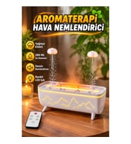 280 ML Aromaterapi Hava Nemlendirici – Yağmur Efektli, Renkli LED ve Uzaktan Kumandalı