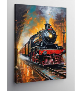 Kanvas Tablo Buharlı Tren