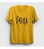 Presmono Unisex Sarı Logo Gojira T-Shirt 52862tt (Sarı)