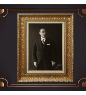 ÖZEL SERİ ALTIN VARAKLI ATATÜRK TABLO S998