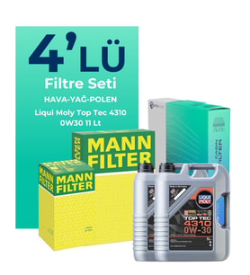 MANN Ford Transit V363 2.0 Dizel Filtre Bakım Seti Liqui Moly Motor Yağlı (2014-2024) 4 Lü