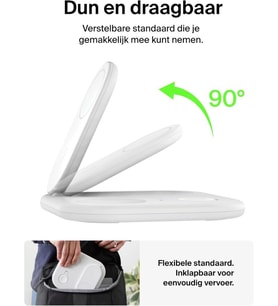 Belkin Qİ2 WIZ029VF Beyaz 3in1 Kablosuz Hızlı Şarj Aleti Outlet