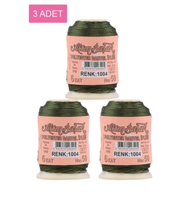 3 Adet Altınbaşak Oya ve Dantel İpi 20 gr - Royaleks - No: 1004