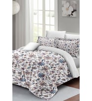 Nevresim Takımı %100 Doğal Pamuk Çift Kişilik 3d Digital Elegant Floral