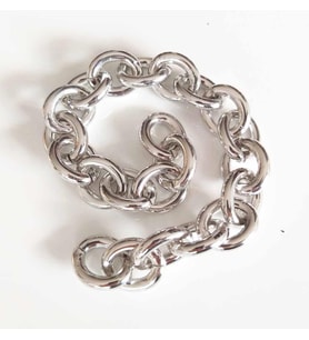 Angel Çanta Aksesuar Gümüş Renk Oval Çanta Zinciri 6Mm 23X28 (35 Cm)