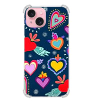 PrintiFy Apple iPhone 15 Plus Uyumlu Retro Color 3 Baskılı Şeffaf Köşe Korumalı Antişok Kılıf