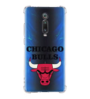 Xiaomi Mi 9T Köşe Korumalı Antişok Kapak Chicago Bulls Tasarımlı Şeffaf Silikon Kılıf