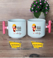 Mühendis Hanım Diyeceksiniz Kupa Bardak T Pembe Kulplu Kadın Mühendise Mühendisler Günü Hediyesi