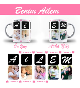 Benim Ailem 5 Resimli Kupa (STD)