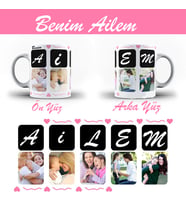 Benim Ailem 5 Resimli Kupa (STD)