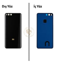 Xiaomi Mi 6 Seramik Siyah Arka Pil Kapağı Batarya Kapağı Lazer Kesim Back Cover