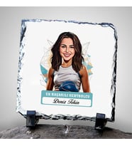 Kişiye Özel Hediye Karikatürlü En Başarılı Kadın Hentbolcu Dekoratif Taş