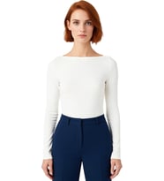 Kadın Esnek Örme Kayık Yaka Uzun Kollu Slim Fit Bluz Kaliteli Şık Rahat Modern Zarif Günlük
