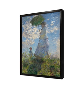 Çayırda Yürüyüş Monet Çerçeveli Mdf Tablo