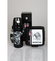 "DEKOMUS CEP DEFTERİ HEDİYELİ" LİSANSLI BEŞİKTAŞ 500 ML ÇELİK MATARA VE BESLENME KABI SETİ EAGLE