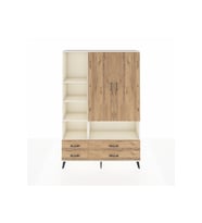 Arges Gardrop 8 Raflı 4 Çekmeceli 2 Kapaklı 132x30x195 Aytaşı-Çam