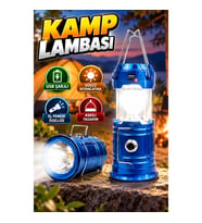 USB Şarjlı Büyük Boy Askılı Kamp Lambası El Feneri