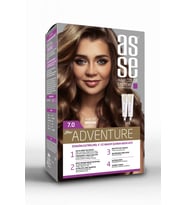 Asse Adventure Set Saç Boyası, Kalıcı ve Canlı Renkler 1+1 Kullanım Seti No7.0 Kumral