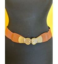 ÇELİK TOKALI LASTİKLİ KADIN KEMER 70X4 CM (Kahverengi)