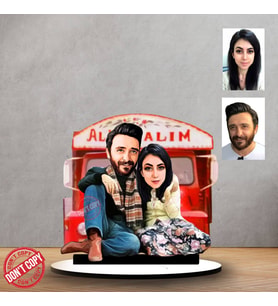 Kişiye özel Alyazmalım yeşilçam tasarımlı Sevgili Hediyesi ,sevgililer günü Karikatür Hediyesi, Karikatür hediye,  Sevgililer günü Hediyesi