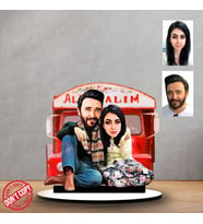 Kişiye özel Alyazmalım yeşilçam tasarımlı Sevgili Hediyesi ,sevgililer günü Karikatür Hediyesi, Karikatür hediye,  Sevgililer günü Hediyesi