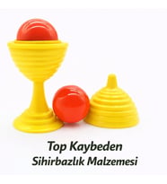 Sarı Renk Sihirli Kupa Top Kaybetme Oyunu 7 cm (5343)