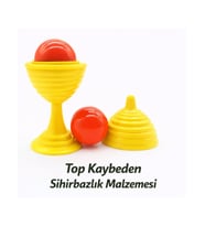 Sarı Renk Sihirli Kupa Top Kaybetme Oyunu 7 cm (5343)