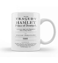 Hamlet William Shakespeare Title Page Kupa Bardak Porselen